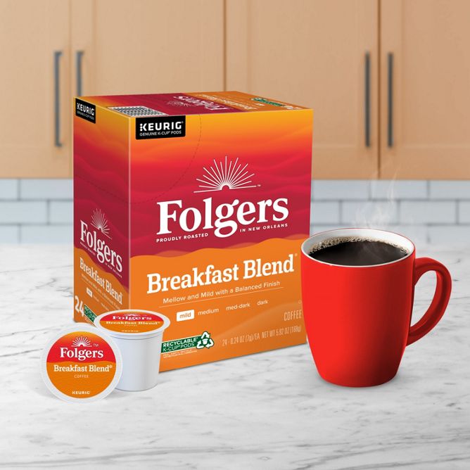 Folgers Coffee Breakfast Blend K-Cup Pods