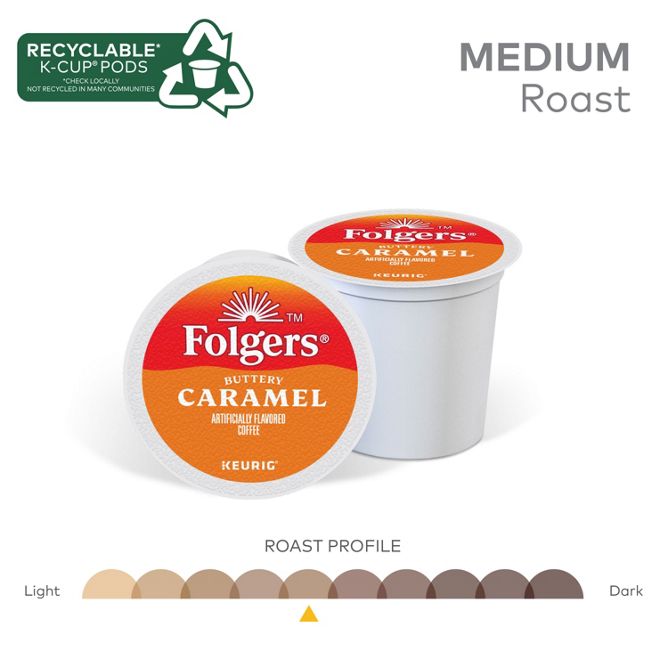 Folgers Coffee Buttery Caramel K-Cup Pods
