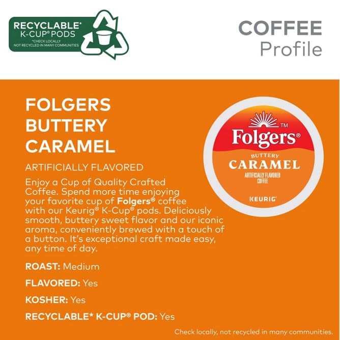 Folgers Coffee Buttery Caramel K-Cup Pods