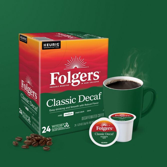 Folgers Coffee Classic Decaf K-Cup Pods
