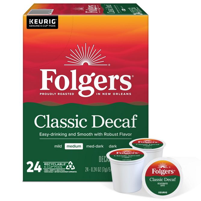 Folgers Coffee Classic Decaf K-Cup Pods
