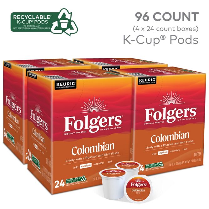 Folgers Coffee Colombian Coffee K-Cup Pods
