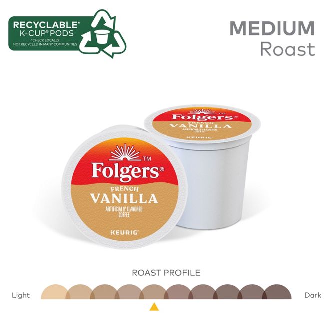 Folgers Coffee French Vanilla K-Cup Pods
