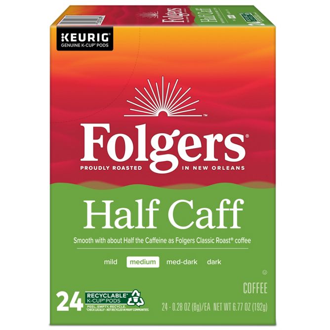 Folgers Coffee Half-Caff K-Cup Pods