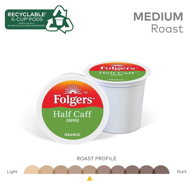 Folgers Coffee Half-Caff K-Cup Pods