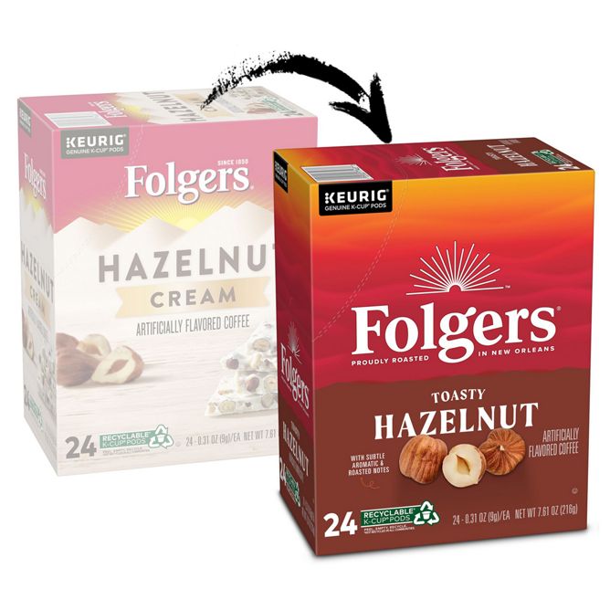 Folgers Coffee Toasty Hazelnut K-Cup Pods
