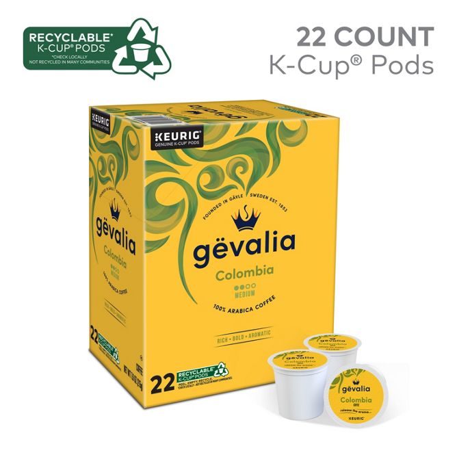 Gevalia Coffee Colombian Coffee K-Cup Pods