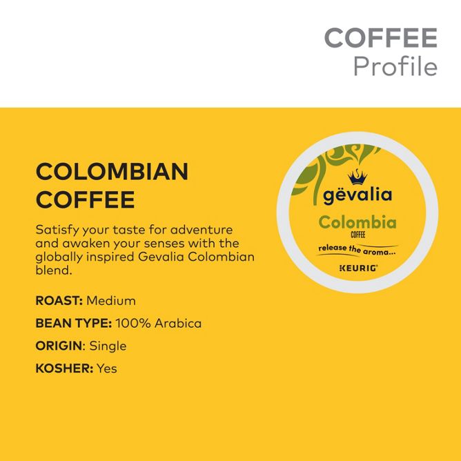 Gevalia Coffee Colombian Coffee K-Cup Pods