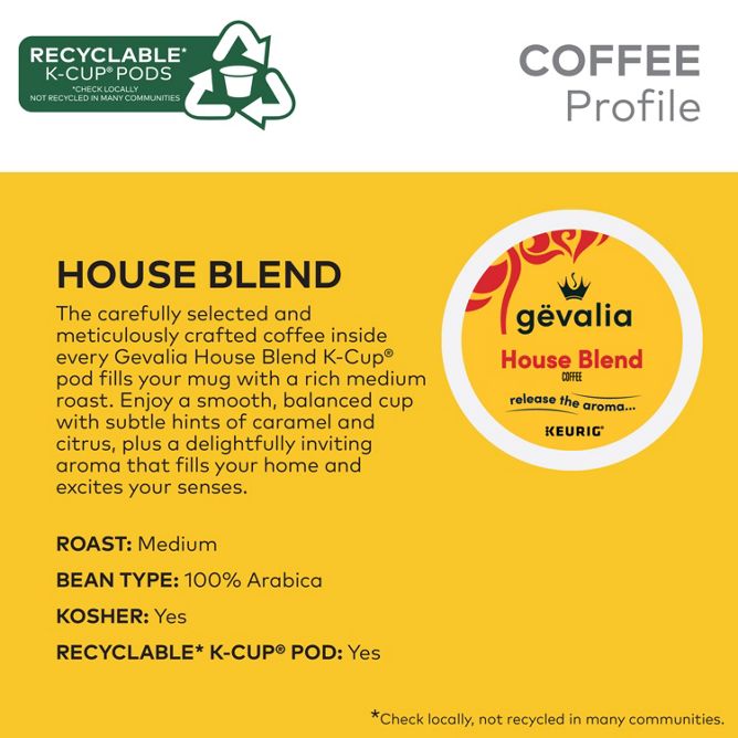 Gevalia Coffee House Blend Coffee K-Cup Pods