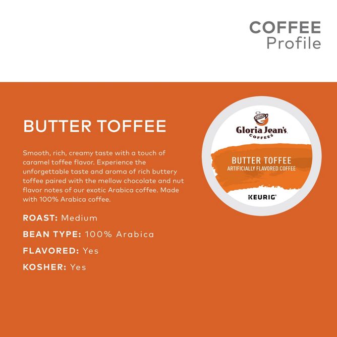 Gloria Jean_s Coffee Butter Toffee K-Cup Pods
