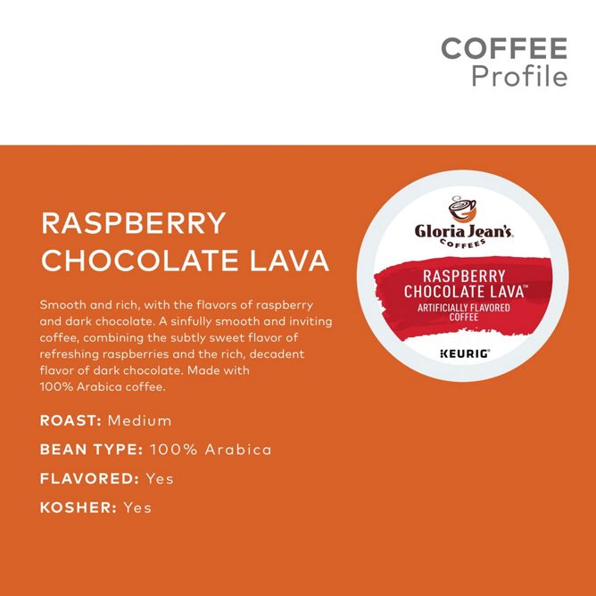 Gloria Jean_s Coffee Raspberry Chocolate Lava K-Cup Pods