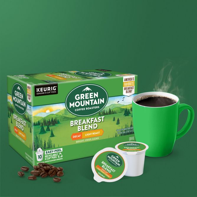 Green Mountain Coffee Roasters Breakfast Blend (Decaf) K-Cup Pods