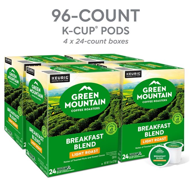 Green Mountain Coffee Roasters Breakfast Blend (Light Roast) K-Cup Pods