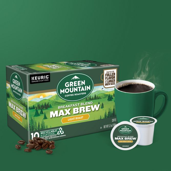 Green Mountain Coffee Roasters Breakfast Blend Max Brew K-Cup Pods