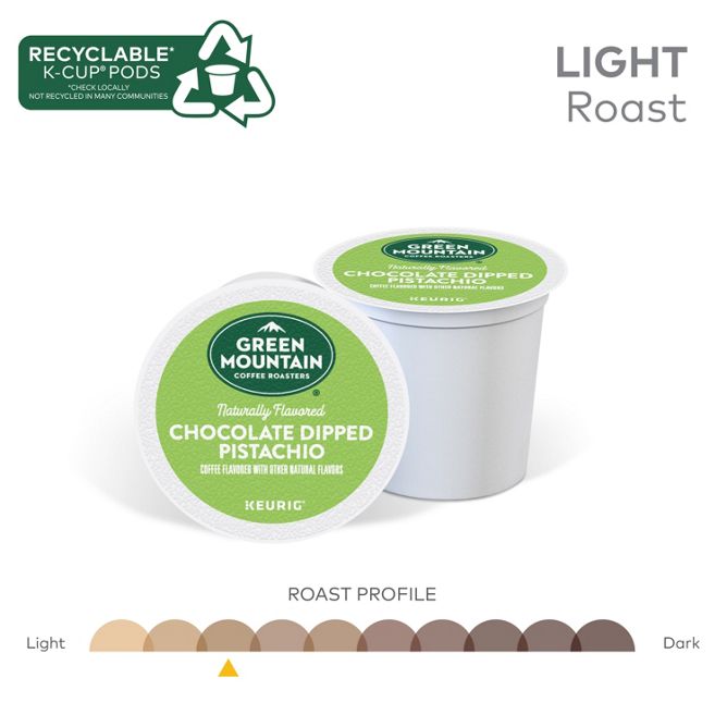 Green Mountain Coffee Roasters Chocolate Dipped Pistachio K-Cup Pods