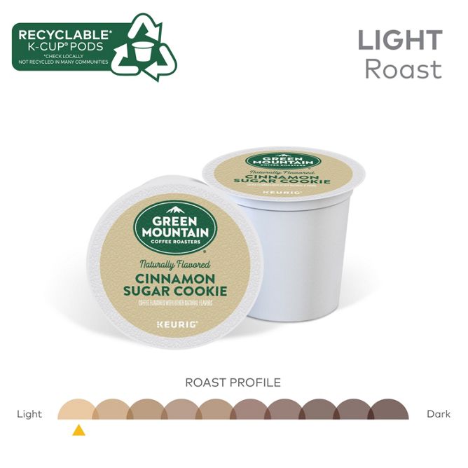 Green Mountain Coffee Roasters Cinnamon Sugar Cookie Coffee K-Cup Pods