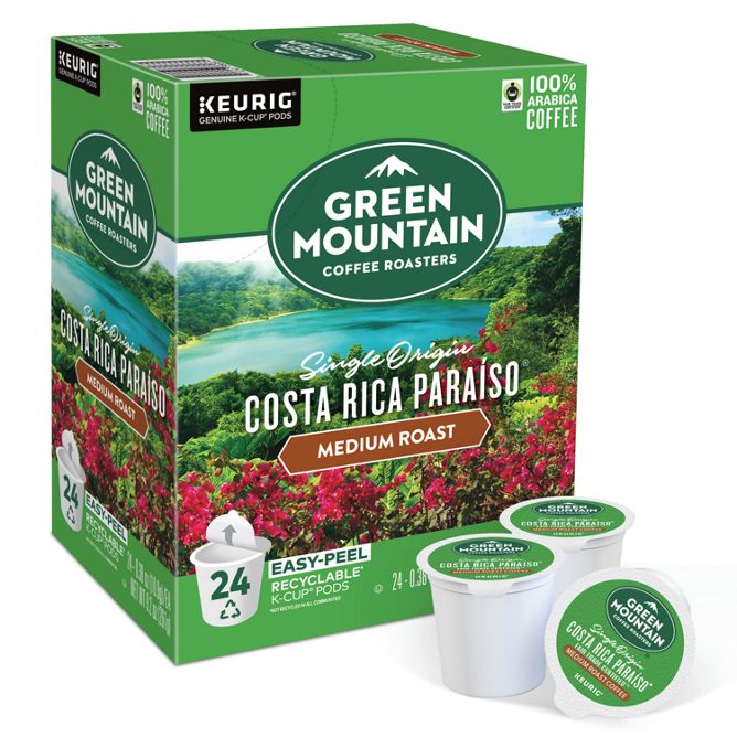 Green Mountain Coffee Roasters Costa Rica Paraiso Coffee K-Cup Pods
