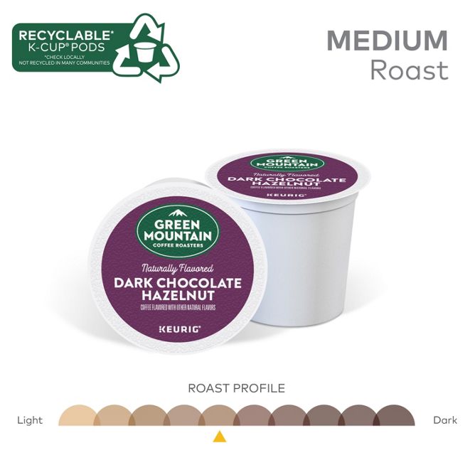 Green Mountain Coffee Roasters Dark Chocolate Hazelnut Coffee K-Cup Pods