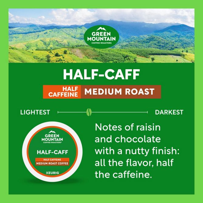 Green Mountain Coffee Roasters Half Caff K-Cup Pods
