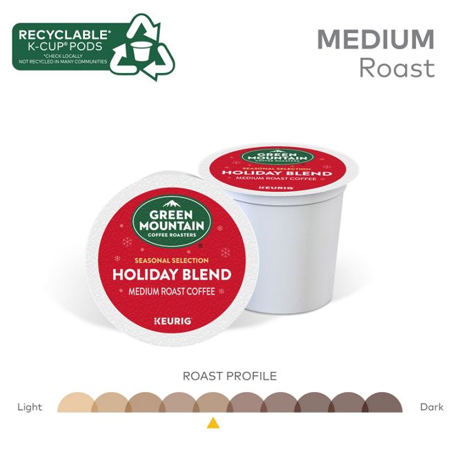 Green Mountain Coffee Roasters Holiday Blend K-Cup Pods