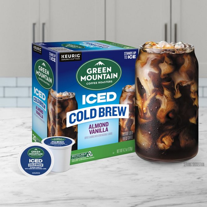 Green Mountain Coffee Roasters ICED Almond Vanilla Cold Brew K-Cup Pods