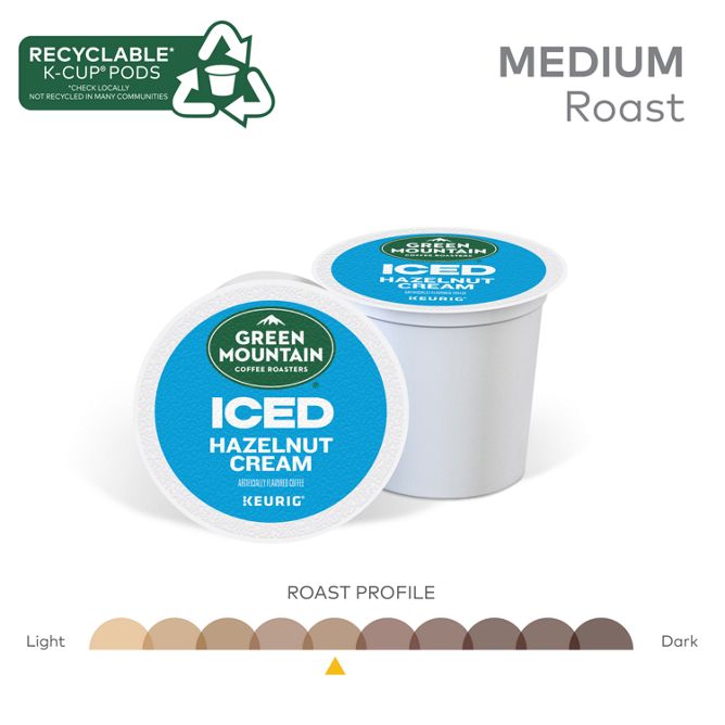 Green Mountain Coffee Roasters Iced Hazelnut Cream K-Cup Pods