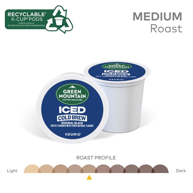 Green Mountain Coffee Roasters Iced Original Black Black Cold Brew K-Cup Pods