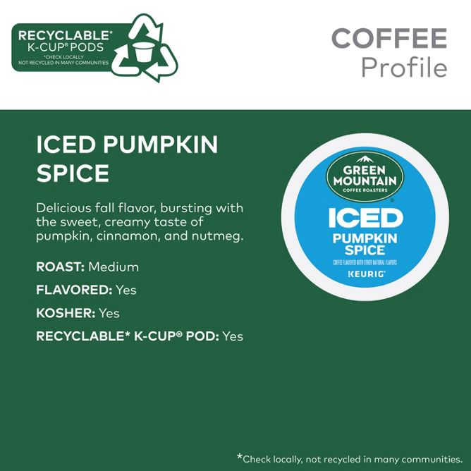 Green Mountain Coffee Roasters Iced Pumpkin Spice K-Cup Pods