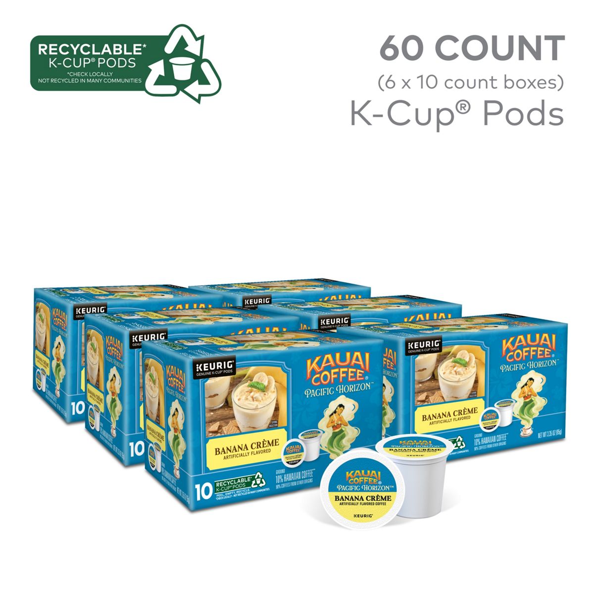Kauai Coffee Banana Creme Coffee K-Cup Pods
