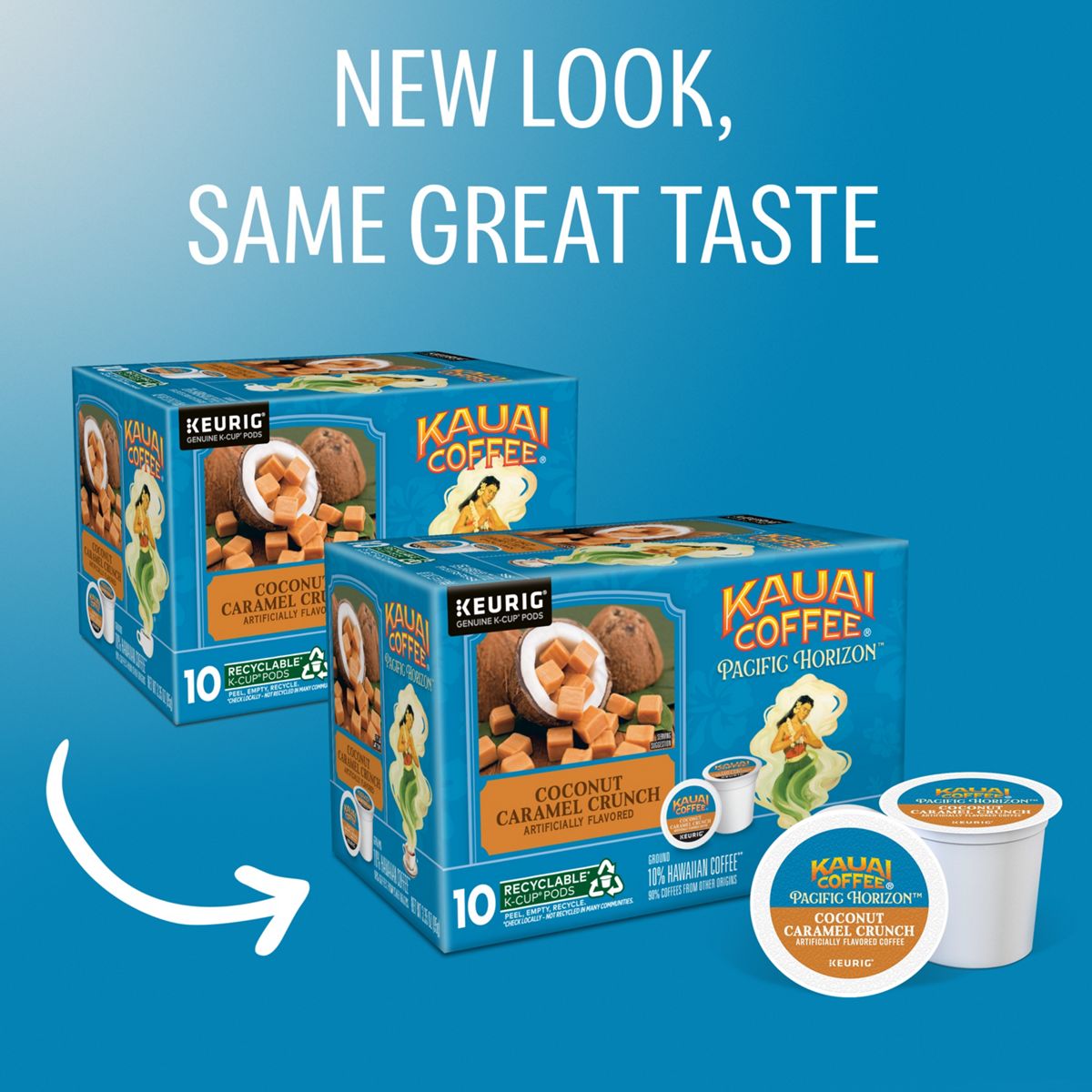 Kauai Coffee Coconut Caramel Crunch Coffee K-Cup Pods