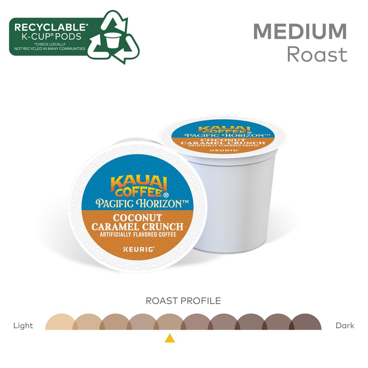 Kauai Coffee Coconut Caramel Crunch Coffee K-Cup Pods