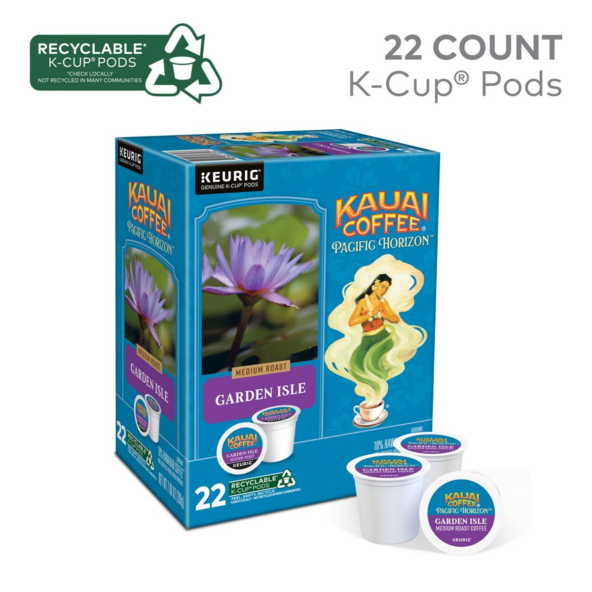 Kauai Coffee Garden Isle Coffee K-Cup Pods
