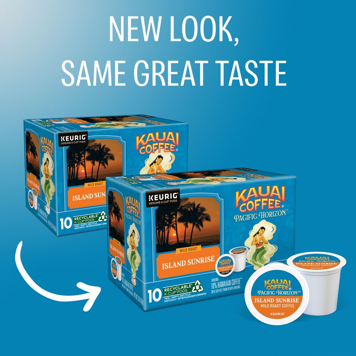 Kauai Coffee Island Sunrise Coffee K-Cup Pods