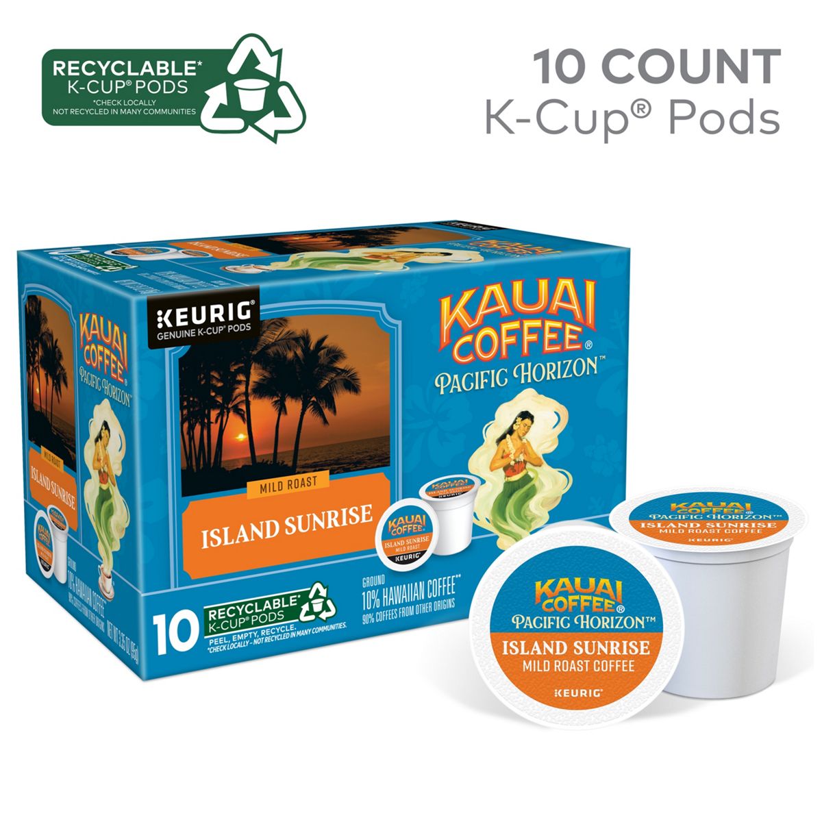 Kauai Coffee Island Sunrise Coffee K-Cup Pods