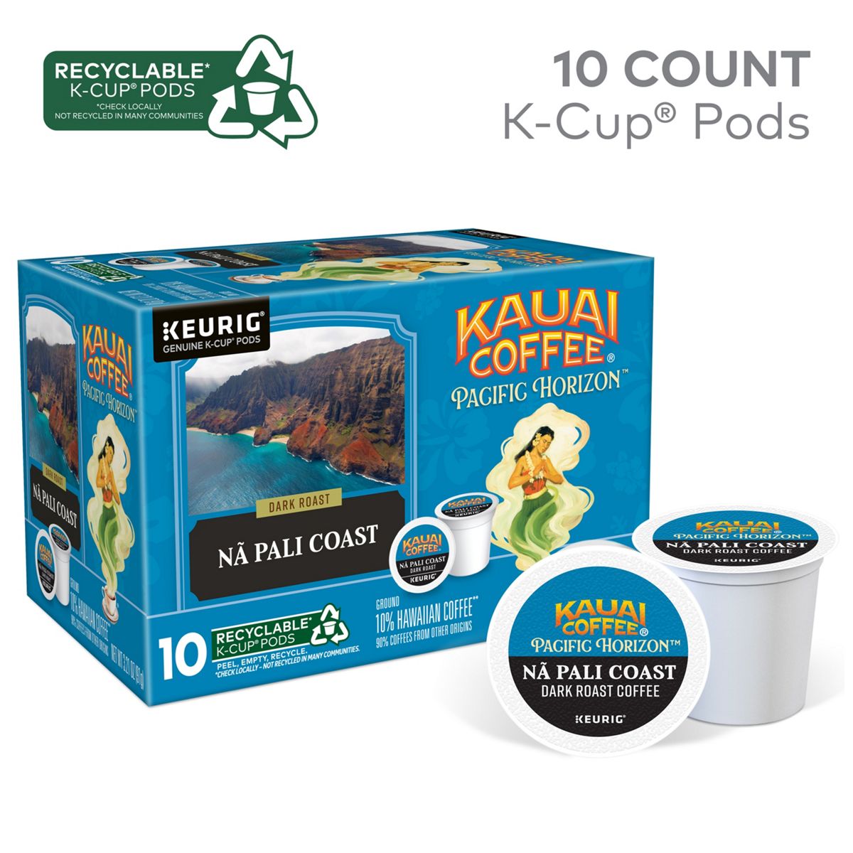 Kauai Coffee Na Pali Coast Coffee K-Cup Pods