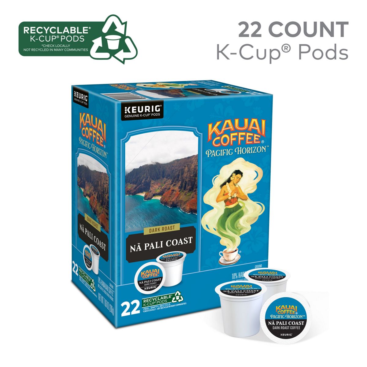 Kauai Coffee Na Pali Coast Coffee K-Cup Pods