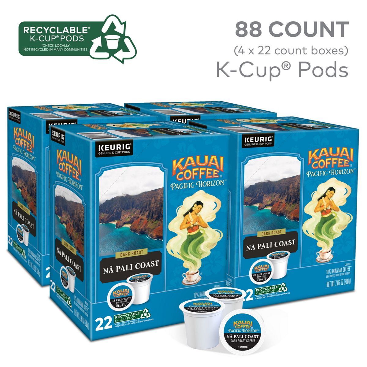 Kauai Coffee Na Pali Coast Coffee K-Cup Pods