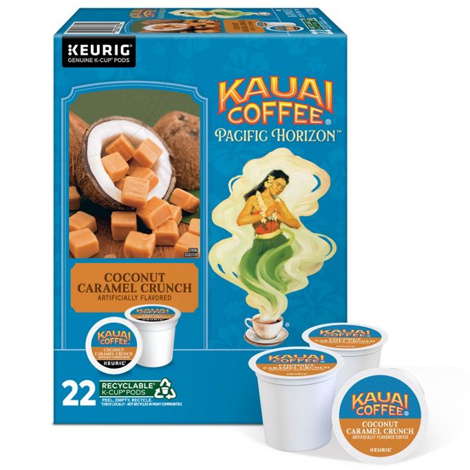 Kauai Coconut Caramel Crunch Coffee K-Cup Pods