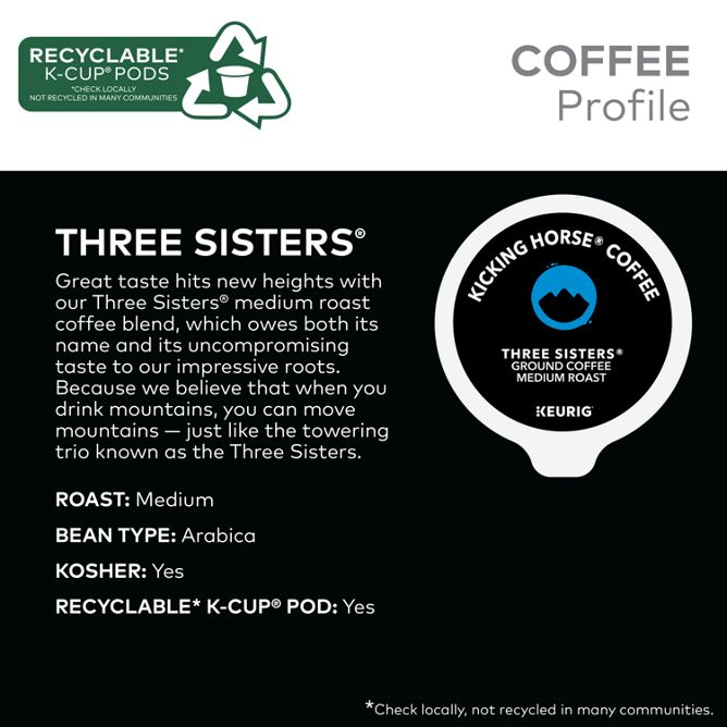 Kicking Horse Coffee Three Sisters K-Cup Pods