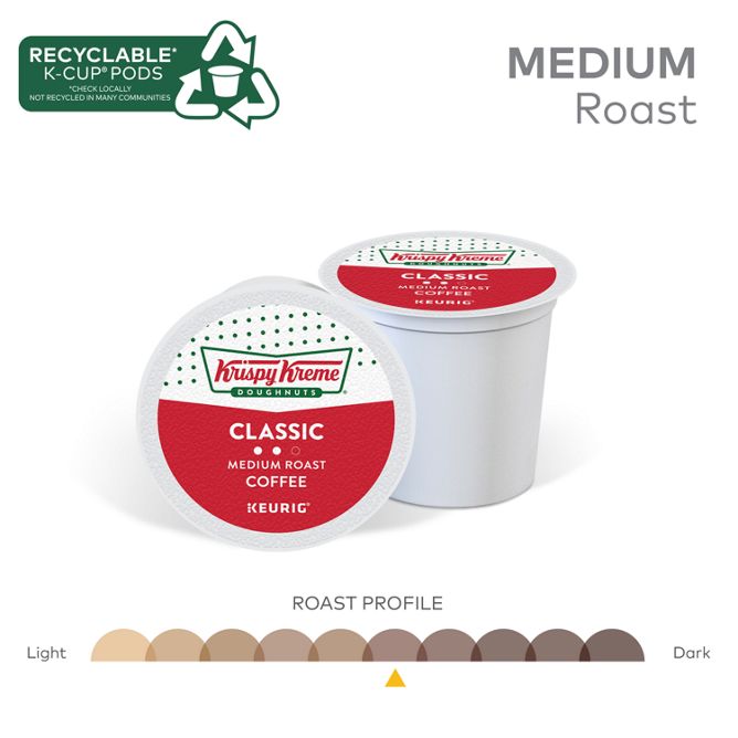 Krispy Kreme Doughnuts Coffee Classic K-Cup Pods