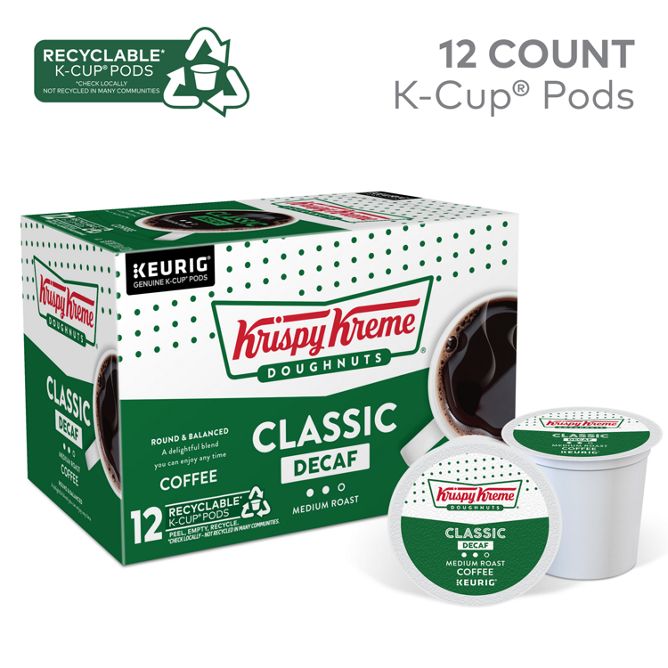 Krispy Kreme Doughnuts Coffee DECAF K-Cup Pods