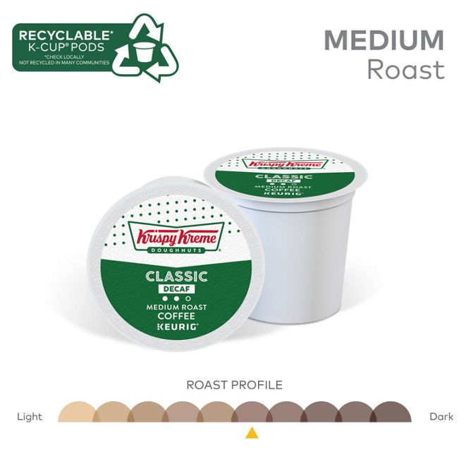 Krispy Kreme Doughnuts Coffee DECAF K-Cup Pods