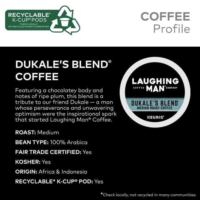 Laughing Man Coffee Dukales Blend K-Cup Pods