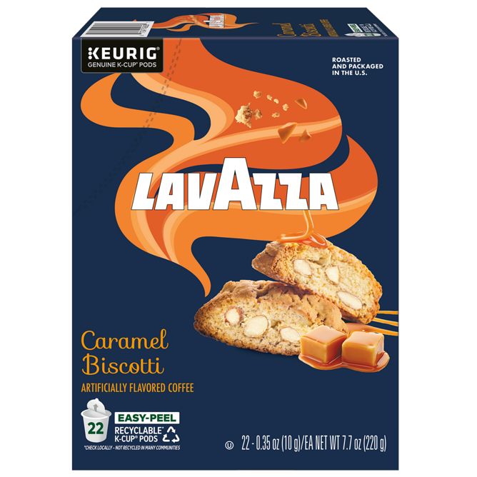 Lavazza Coffee Caramel Biscotti K-Cup Pods
