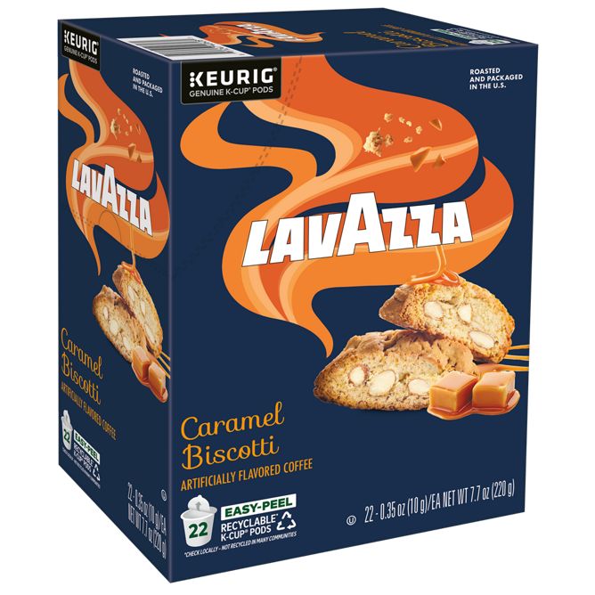 Lavazza Coffee Caramel Biscotti K-Cup Pods