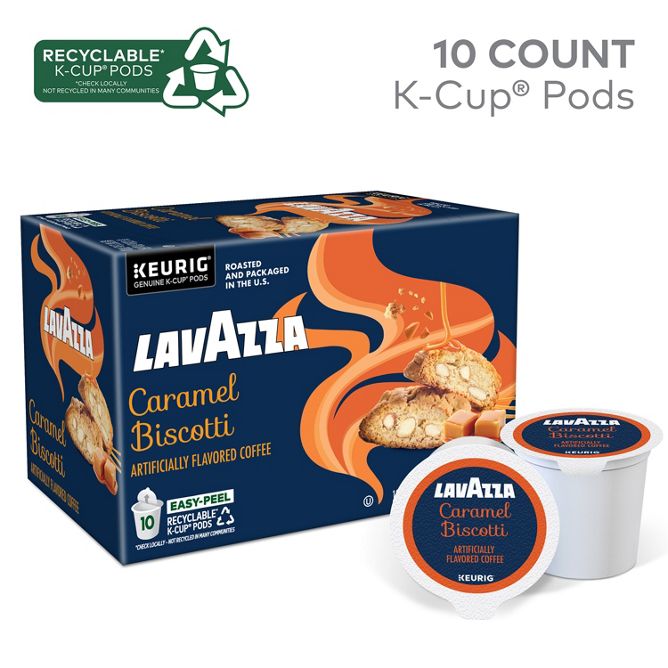 Lavazza Coffee Caramel Biscotti K-Cup Pods