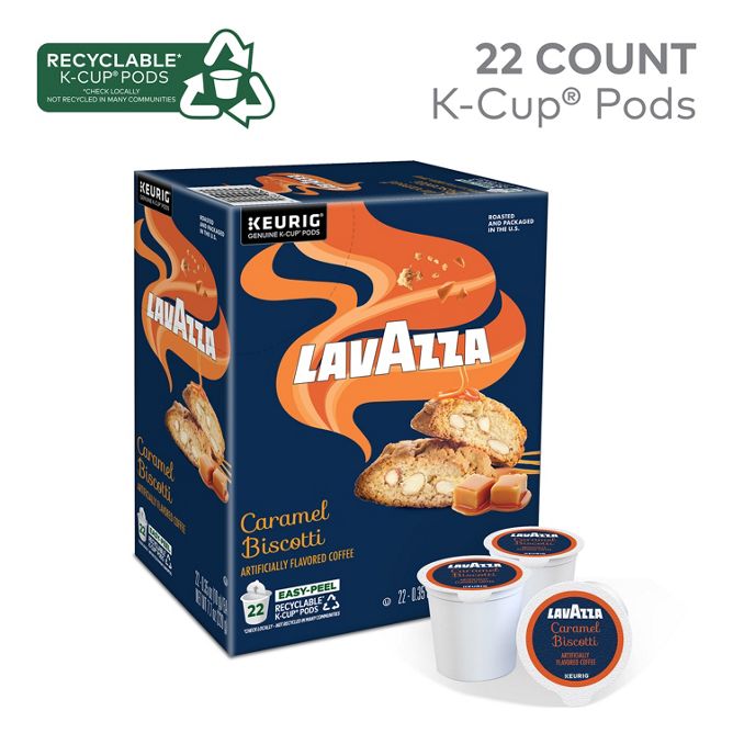 Lavazza Coffee Caramel Biscotti K-Cup Pods