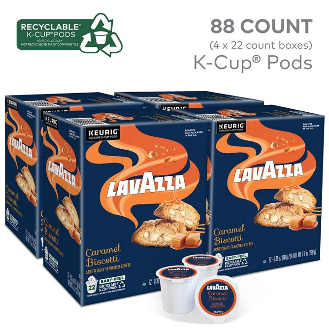 Lavazza Coffee Caramel Biscotti K-Cup Pods