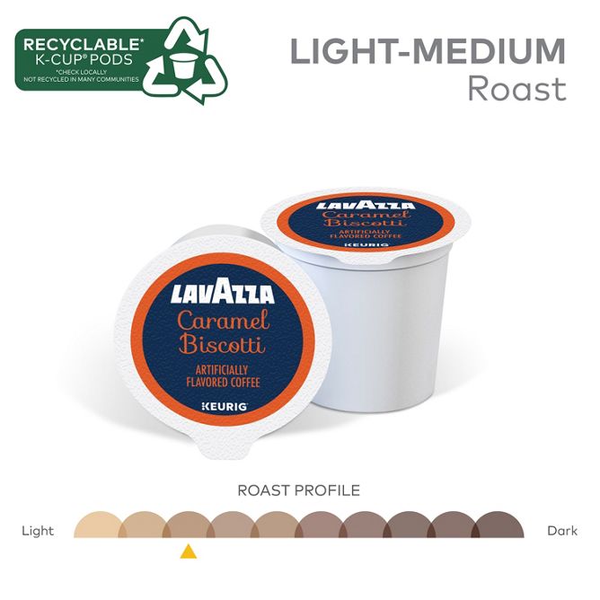 Lavazza Coffee Caramel Biscotti K-Cup Pods