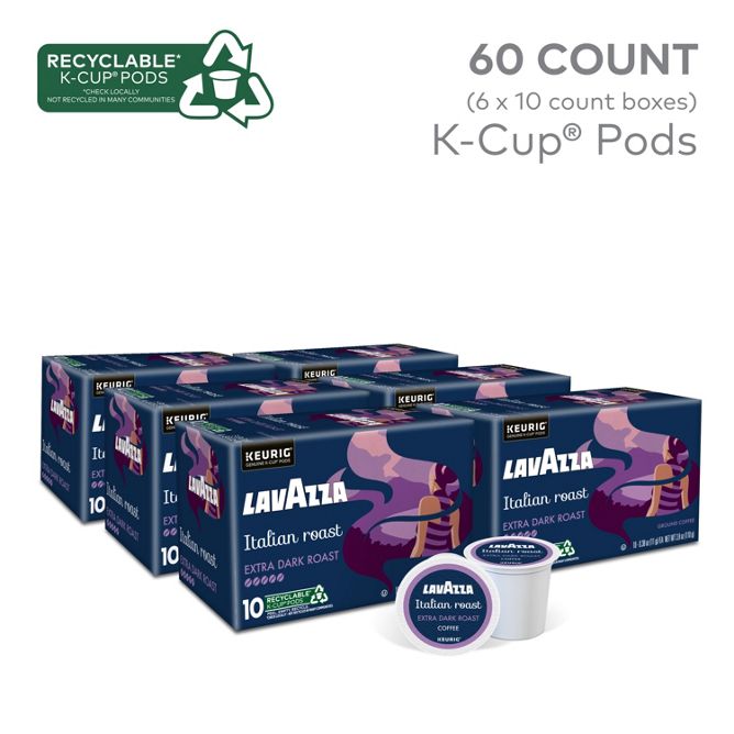 Lavazza Coffee Italian Roast K-Cup Pods